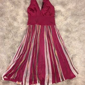 Guess knit pink and white dress